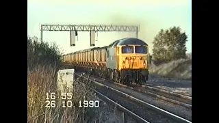 Trains at Harrowden Junction Wellingborough Oct 1990