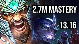 TRYNDAMERE vs SHEN (TOP) | 2.7M mastery, 6/1/3, 500+ games | KR Diamond | 13.16