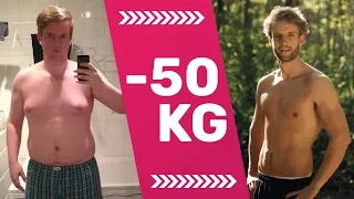 Abnehmen / Fitness Transformation: Dennis hat 50 kg abgenommen, Vorher & Nachher