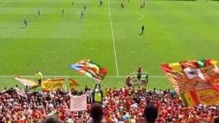 Les Corons, chanté par le stade Bollaert (RCL-AJA 17/08/2013)