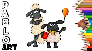 How to Draw Shaun and Timmy from Shaun the Sheep | Learn to Draw  step by step