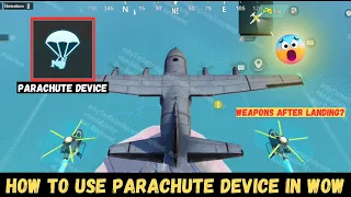 How To Use PARACHUTE DEVICE in PUBG WOW MAPS 😱| How to Bring Players From PLANE in WOW MAP