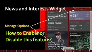 How to Enable or Disable News and Interests Widget from Windows 10 Taskbar? @pcguide4u