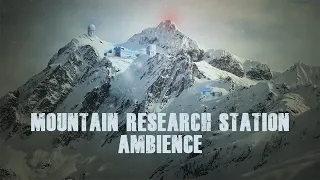 Mountain Research Station Ambience | Snowstorm + Sci-fi Ambient Music | ASMR, STUDY, RELAXING, SLEEP