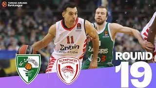 A huge late run gives Olympiacos road win! | Round 19, Highlights | Turkish Airlines EuroLeague