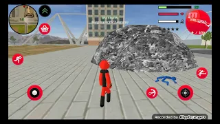 haciendo acrobacias en moto en stickman crime hero deadpool