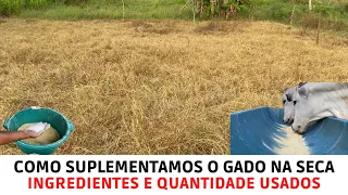 Como suplementamos o gado na seca - Ingredientes e Quantidade usados