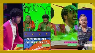 Evaluna Camilo Sebastián Yatra Karol Sevilla llenos de Slime en los Kid Choice Awards México 2020