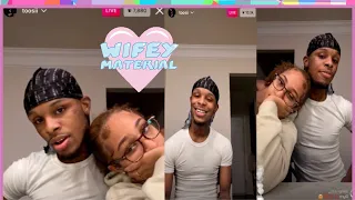 Toosi and His Girlfriend Samaria On IG Live 💗| “This My Wife”
