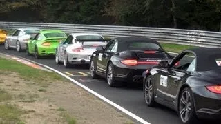 Porsche invasion at the Nürburgring Nordschleife!