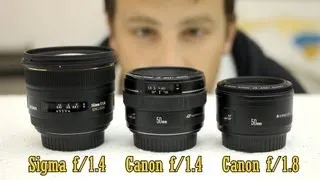 50mm lens battle: Sigma f/1.4, Canon f/1.4, Canon f/1.8