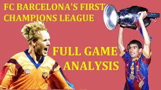 Analysis of FC Barcelona vs Sampdoria 1-0, Barça's First Ever Champions League (1992, Wembley)