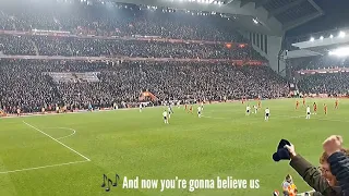 Liverpool fans singing "We're gonna win the league" while beating Manchester United... 🏆🎶