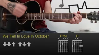 Girl in Red - We Fell in Love in October | Easy Guitar Lesson Tutorial with Chords/Tabs and Rhythm