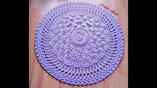 crochet home rug#80 easy pattern/crochet mandala/анкерная булавка/uncinetto mandala/croșetat mandala