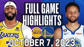 Golden State Warriors vs Los Angeles Lakers Full Game Highlights | October 7, 202