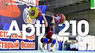 Apti Aukhadov 210kg Clean & Jerk 2015 Russian Weightlifting Championships