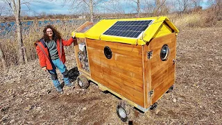 Adding Solar Panels On The Drivable Cabin Camper - Full Solar Build + Overnight Adventure