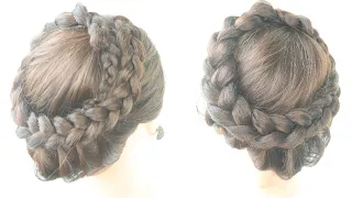 Beautifull crown Hairstyle for  birthday party//summar hairstyle for summer weending easy hairstyle