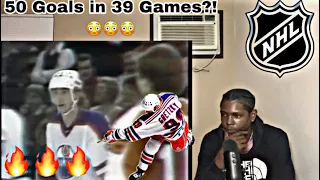 50 GOALS IN 39 GAMES?! WOW! | WAYNE GRETZKY SCORES HIS 50TH GOAL! | NHL REACTION | THE GOAT | OILERS