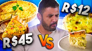 QUICHE CARO 45 REAIS VS BARATO 12 REAIS - É UMA EMPADA CHIQUE?