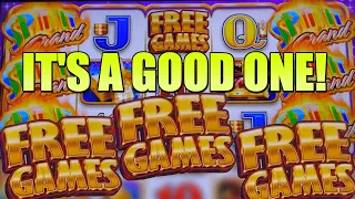 WOW! 28 FREE GAMES!! BOTH FEATURES & A HUGE JACKPOT ON SPIN IT GRAND