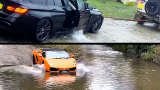 Submerged cars.Test on flooded roads.＃1