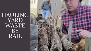 Cleaning up the yard with the Stick Train