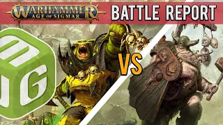 Kruleboyz and the Incarnate vs Maggotkin of Nurgle Age of Sigmar Battle Report Ep 109