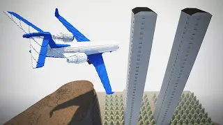 Huge Cliff: Planes Jump into Building | Teardown