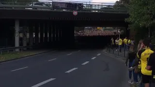 4:1 Fanmarsch Stimmung BVB Borussia Dortmund vs. RB 26.8.2018