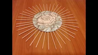 #16 How to make wallpaper covered round bottom with sticked tubes. Tutorial.