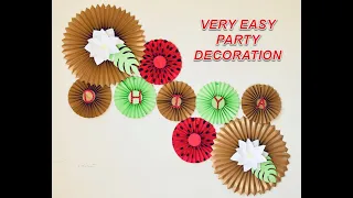 Very Easy DIY Lady Bug Paper Fan Party Decoration