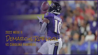 Demarcus Robinson WR Baltimore Ravens | Every play | 2022 | Week 11 vs Carolina Panthers