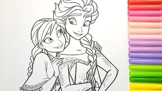 Disney Frozen Elsa, Anna,Olaf Coloring Book Pages#arrtx30a#arrtxmetallicmarkers #arrtxacrylicmarkers