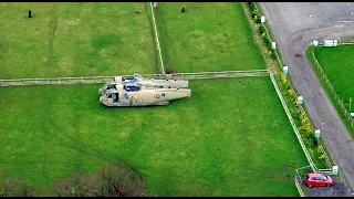 Drone view of derelict Sea Kings