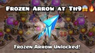 Frozen Arrow Is Insane At TH9😱🔥 (Clash of Clans)