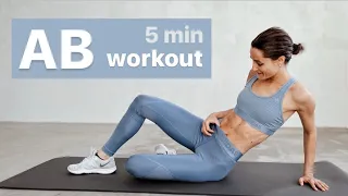5 min AB WORKOUT. Sixpack abs at home