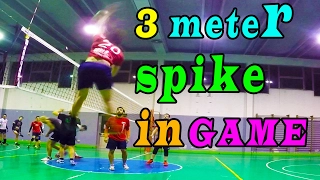 3 Meter Spikes in Game and Warm up 5''7 ft Spiker