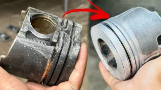 How this Broken Engine Piston Be Repaired And Made Usable …. Tell me Your Opinion.....