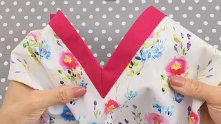 The simplest techniques to sew V neckline without any mistakes | Sewing Tips and Tricks