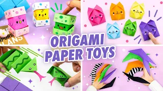 Origami Paper Crafts & Toys | Paper Bird, Snake, Pop It Cat & Dragon Claws