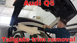 Audi Q5 tailgate trim removal