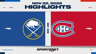 NHL Highlights | Sabres vs. Canadiens - November 22, 2022