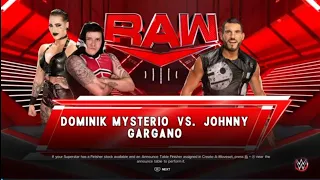 FULL GAMEPLAY- Dominik Mysterio vs Johnny Gargano Raw: March 20 2023 #shorts #wwe2k23