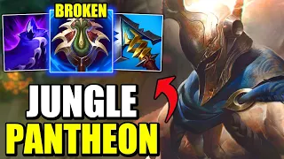 SEASON 14 PANTHEON JUNGLE IS STILL SUPER STRONG! (OP GANKS, FAST CLEAR)