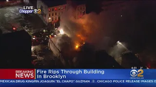 Firefighters Battle Brooklyn Blaze