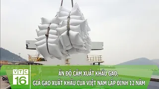 Ấn Độ cấm xuất khẩu gạo, giá gạo xuất khẩu của Việt Nam lập đỉnh 12 năm  | VTC16