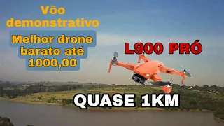 L900 PRÓ, Primeiros vôos de 800 metros sobre água - Sumaré -SP (Drone barato até R$1000,00)
