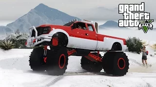 MONSTER SANDKING DUALLY SNOWY OFF-ROADING! 4x4 Hill Climbing & Mudding (GTA 5 PC Mods)